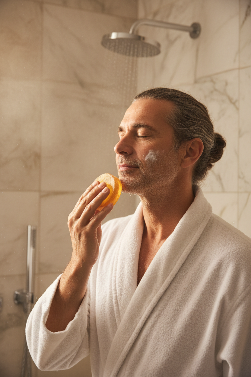 Homme douche savon