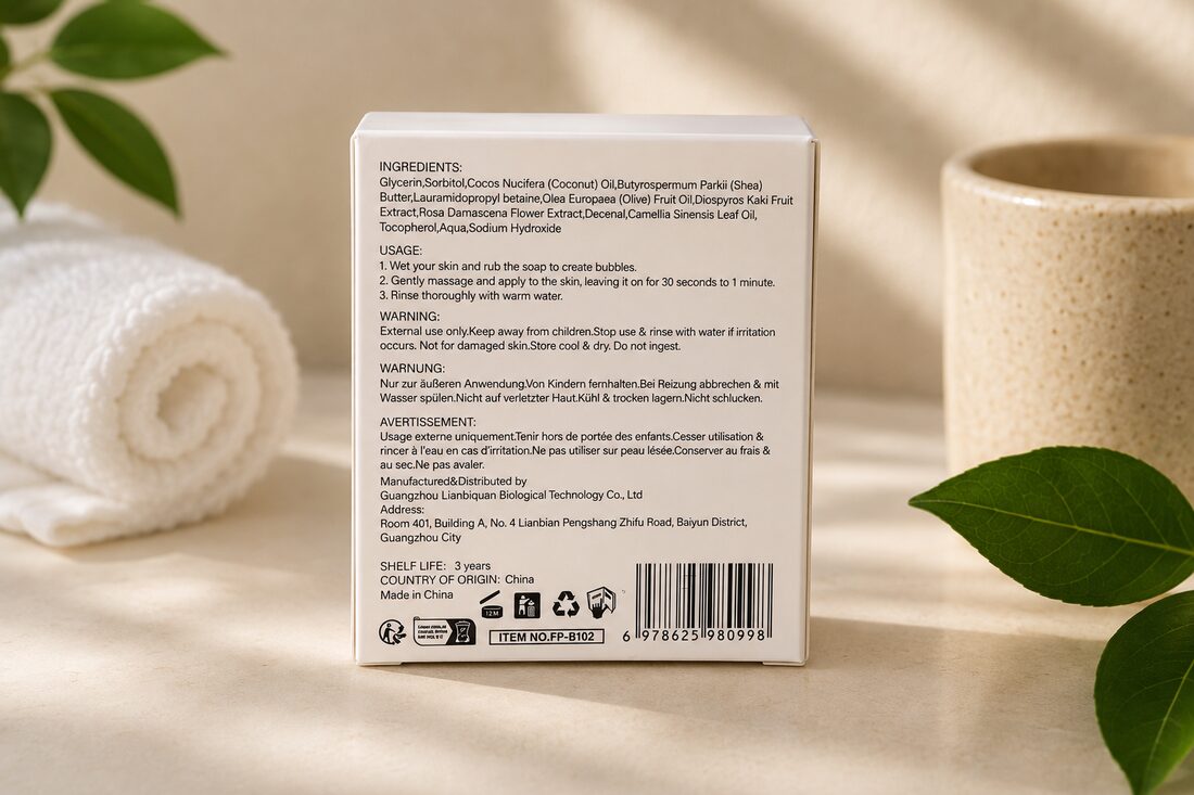 Savon au Kaki Japonais — Neutralise l'Odeur de Vieillissement (Nonénal)